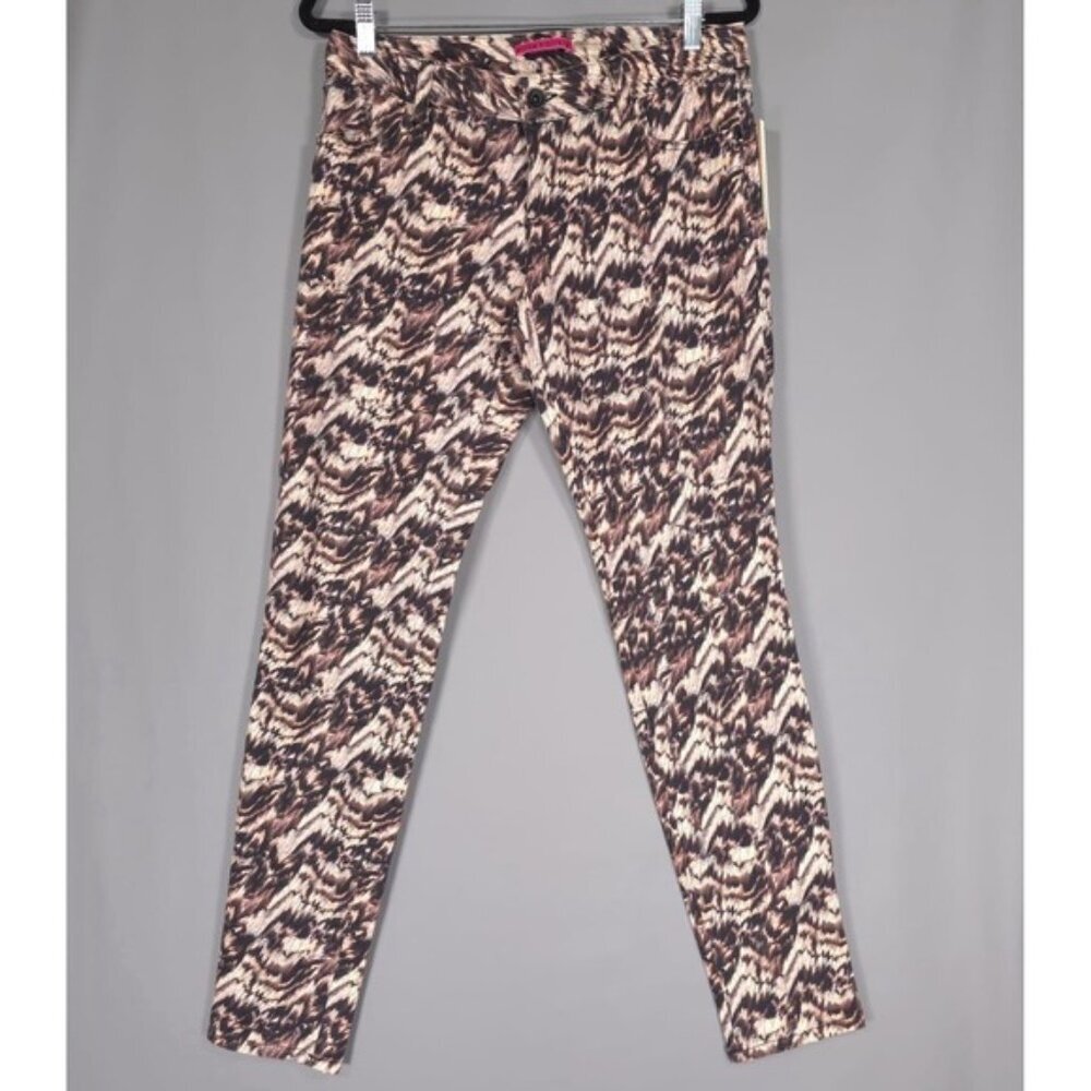 NWT alice‎ + olivia Women's Jeans 12 Tiger Eye USA🇺🇸MADE Skinny C301178885